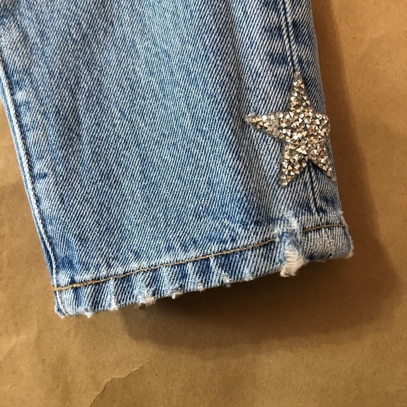 LF | CARMAR Alexander Ezra Rhinestone Star Side Stripe Distressed Jeans Size 24 - Picture 13 of 16